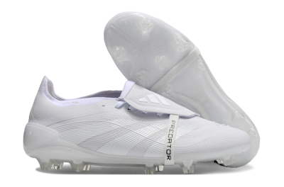 Adidas Predator Elite Foldover Tongue FG Firm Ground Soccer Cleats - White/Silver