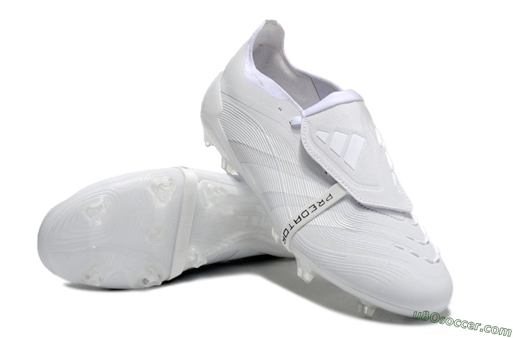 Adidas Predator Elite Foldover Tongue FG Firm Ground Soccer Cleats - White/Silver 3
