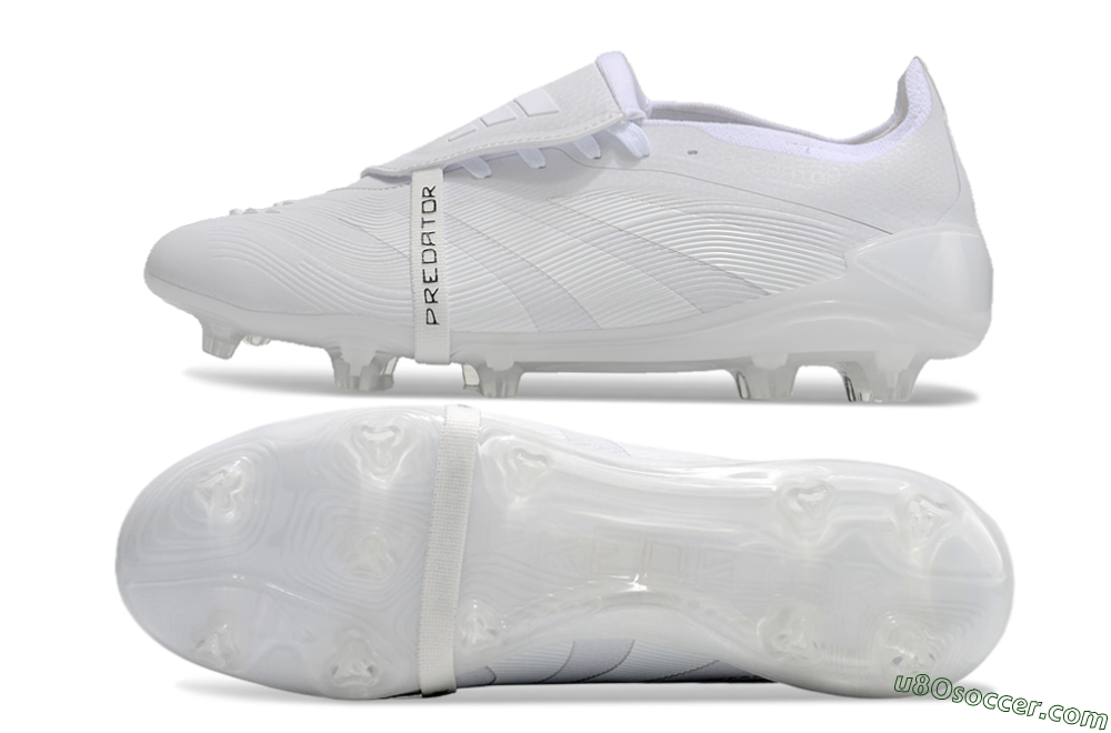Adidas Predator Elite Foldover Tongue FG Firm Ground Soccer Cleats - White/Silver 0