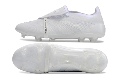 Adidas Predator Elite Foldover Tongue FG Firm Ground Soccer Cleats - White/Silver