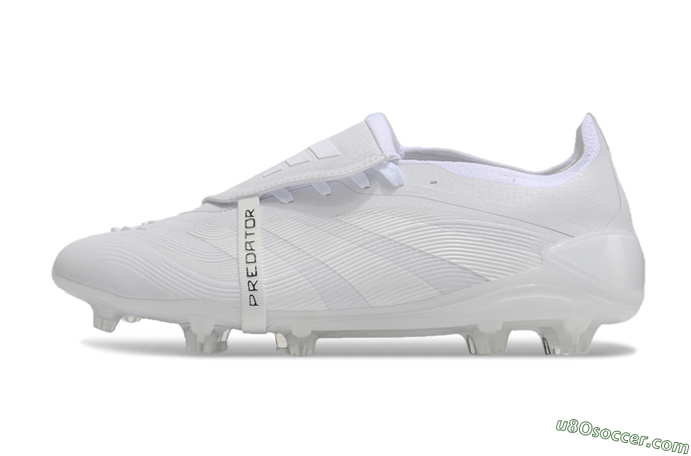 Adidas Predator Elite Foldover Tongue FG Firm Ground Soccer Cleats - White/Silver 2