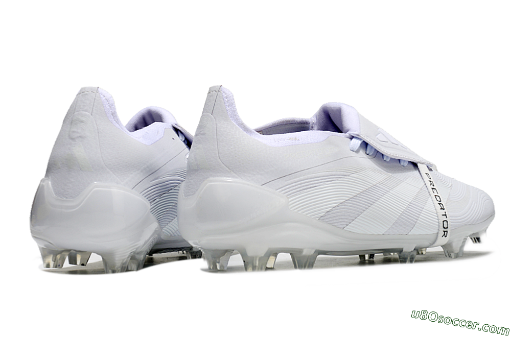 Adidas Predator Elite Foldover Tongue FG Firm Ground Soccer Cleats - White/Silver 6