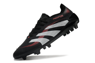 Adidas Predator Elite 2025 Stealth Victory FG Firm Ground Soccer Cleats - Black/White/Red