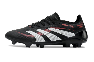 Adidas Predator Elite 2025 Stealth Victory FG Firm Ground Soccer Cleats - Black/White/Red