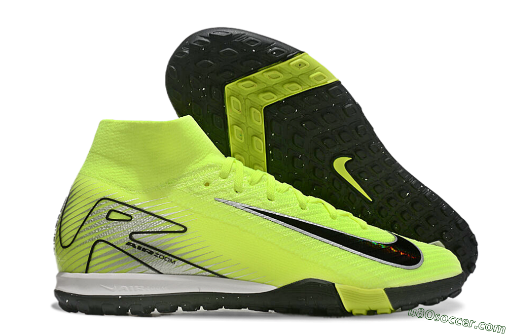 Nike Air Zoom Mercurial Superfly 10 Elite TF Artificial Turf Soccer Shoes - Yellow/Black/Silver 1