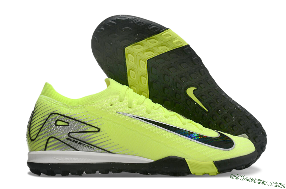 Nike Air Zoom Mercurial Vapor 16 Elite TF Artificial Turf Soccer Shoes - Yellow/Black/Silver 1