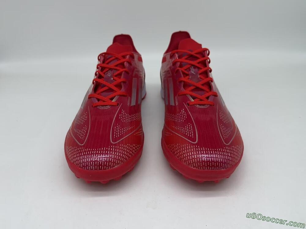 Adidas F50 Pro TF Artificial Turf Soccer Shoes - Red/Silver/White