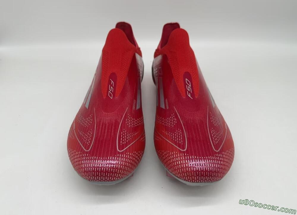 Adidas F50 Elite Laceless FG Firm Ground Soccer Cleats - Red/Silver