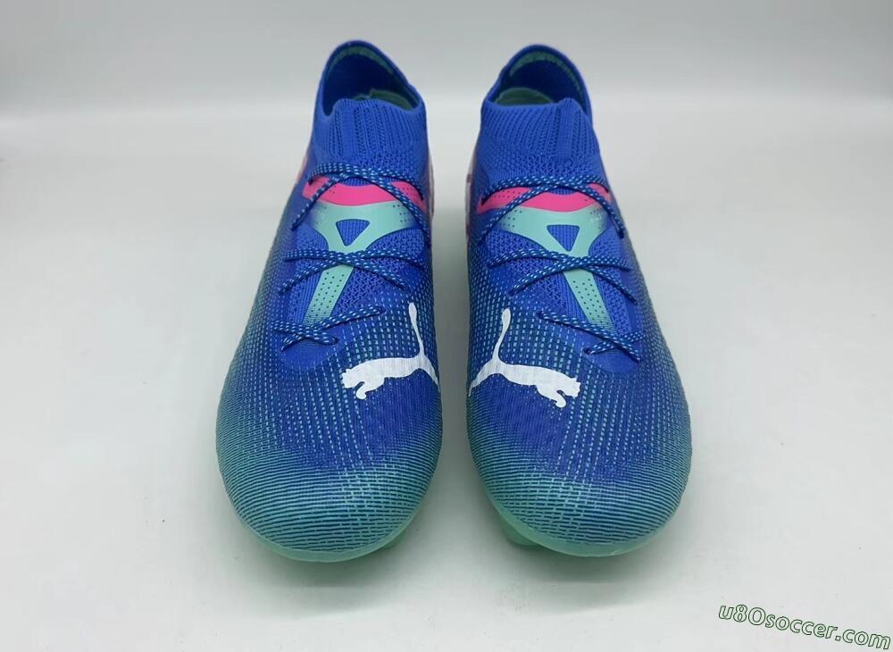 Puma Future Ultimate FG Firm Ground Soccer Cleats - Jade/Blue/Red
