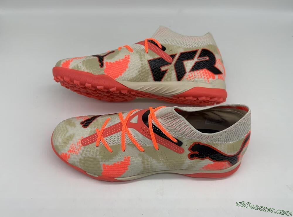 Puma Future Ultimate TF Artificial Turf Soccer Shoes - Beige/Red/Black