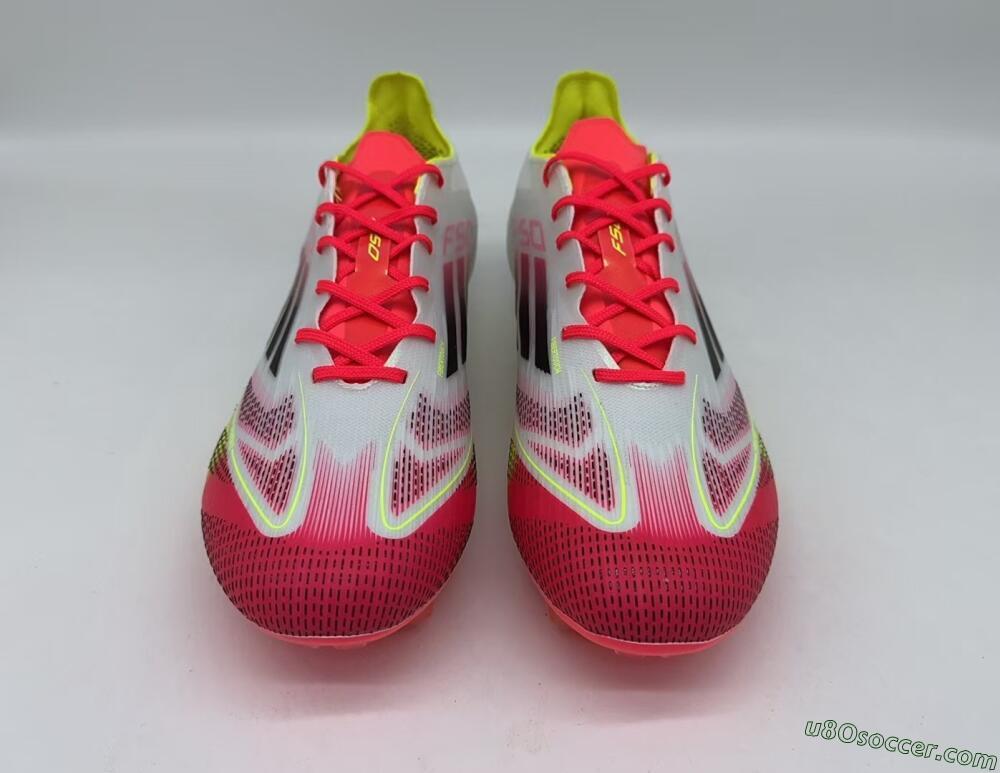 Adidas F50 Elite FG Firm Ground Soccer Cleats - White/Red/Yellow