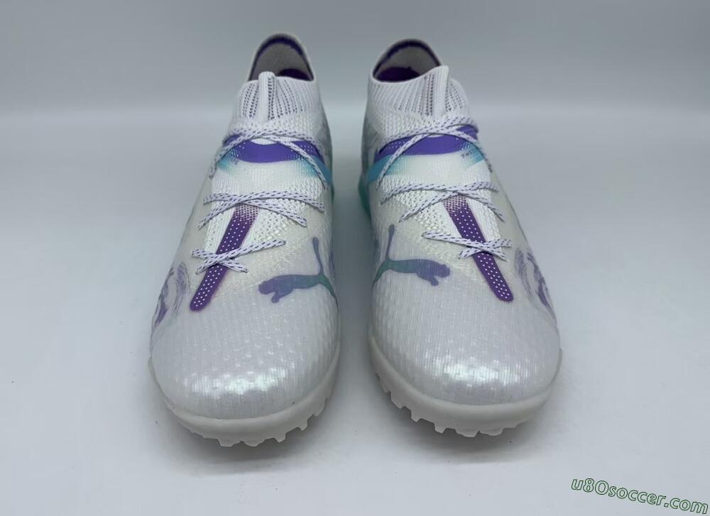 Puma Future Ultimate TF Artificial Turf Soccer Shoes - Beige/Jade/Purple