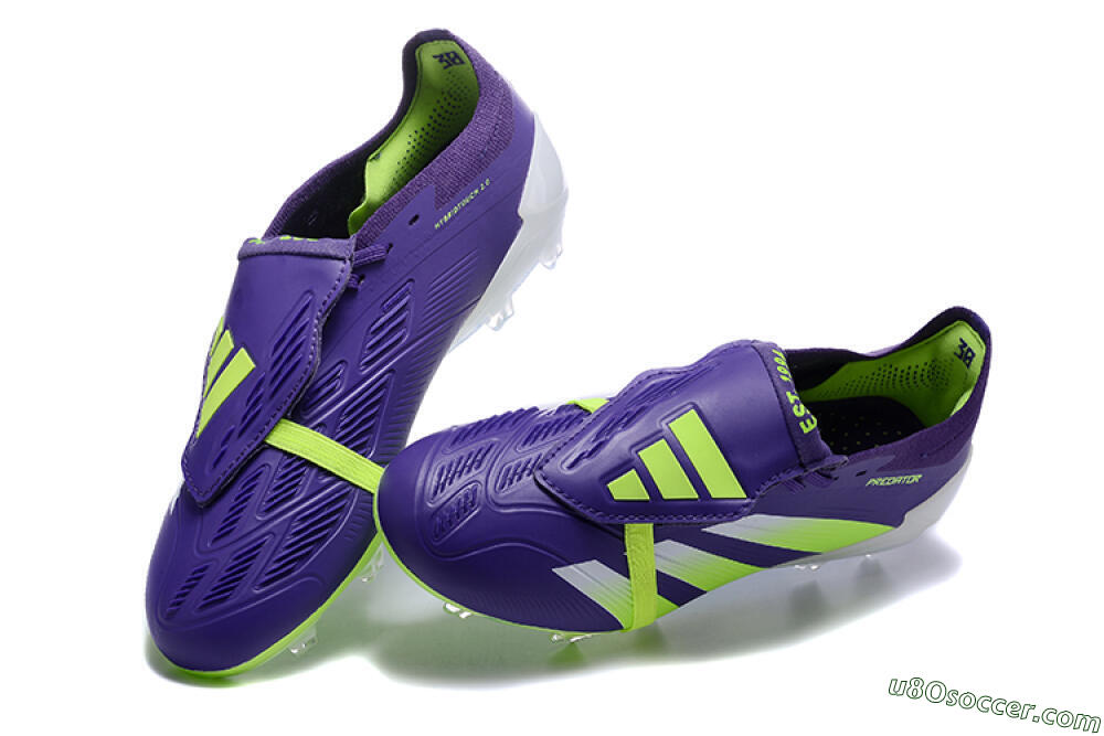Adidas Predator Elite Foldover Tongue FG Firm Ground Soccer Cleats - Purple/Yellow/White 3