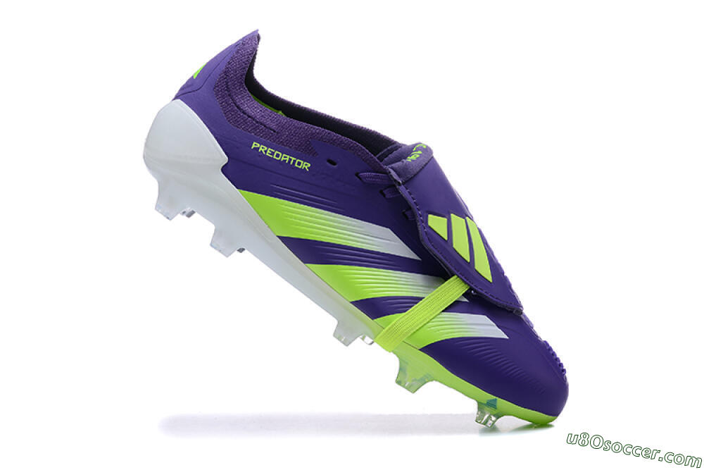 Adidas Predator Elite Foldover Tongue FG Firm Ground Soccer Cleats - Purple/Yellow/White 4