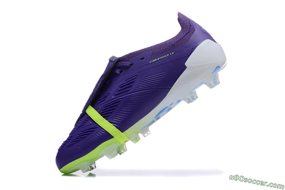 Adidas Predator Elite Foldover Tongue FG Firm Ground Soccer Cleats - Purple/Yellow/White 5