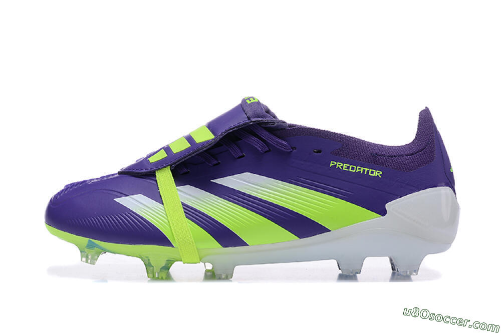 Adidas Predator Elite Foldover Tongue FG Firm Ground Soccer Cleats - Purple/Yellow/White 2