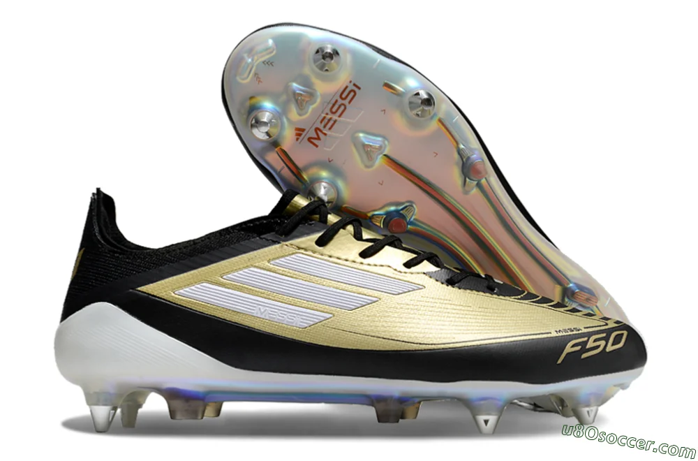 Adidas F50 Elite SG Soft Ground Soccer Cleats - Gold/White/Black
