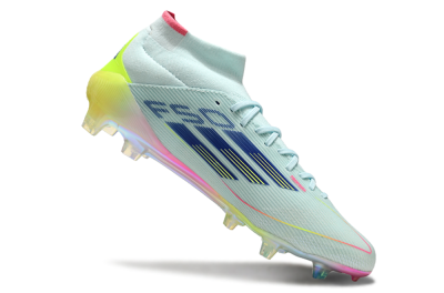 Adidas F50 Elite Mid FG Firm Ground Soccer Cleats - Jade/Yellow/Pink/Gold