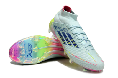 Adidas F50 Elite Mid FG Firm Ground Soccer Cleats - Jade/Yellow/Pink/Gold