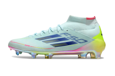 Adidas F50 Elite Mid FG Firm Ground Soccer Cleats - Jade/Yellow/Pink/Gold