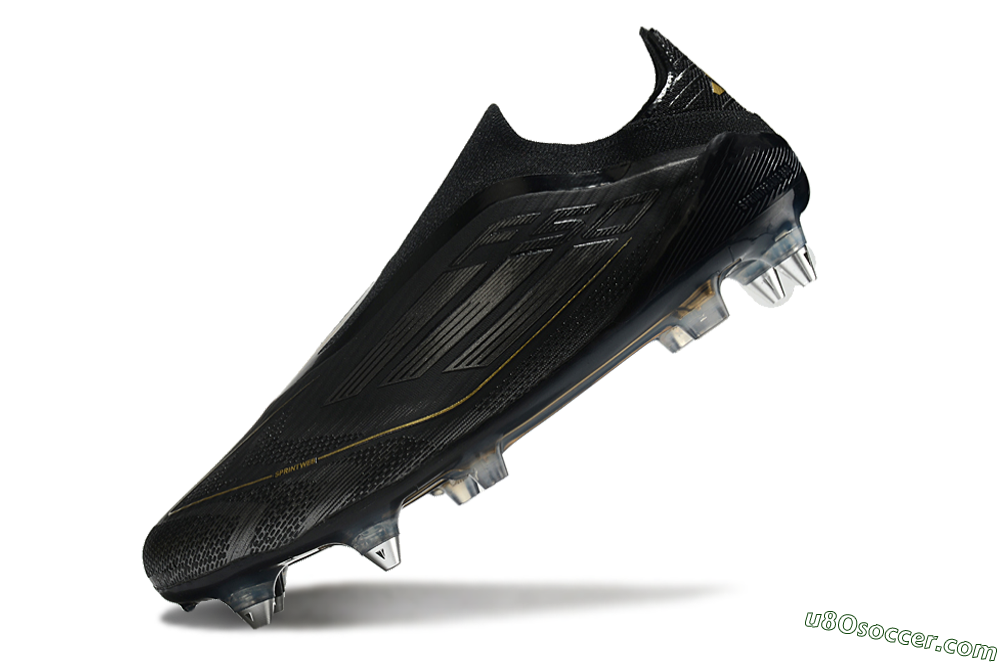 Adidas F50 Elite Laceless SG Soft Ground Soccer Cleats - Black/Silver/Gold 5