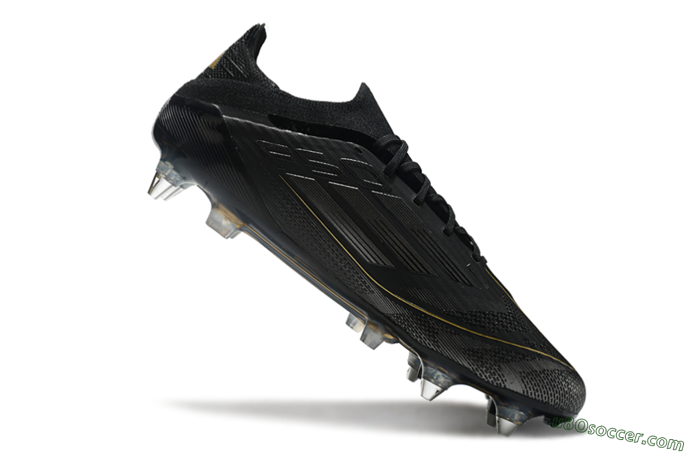 Adidas F50 Elite SG Soft Ground Soccer Cleats - Black/Silver/Gold 4
