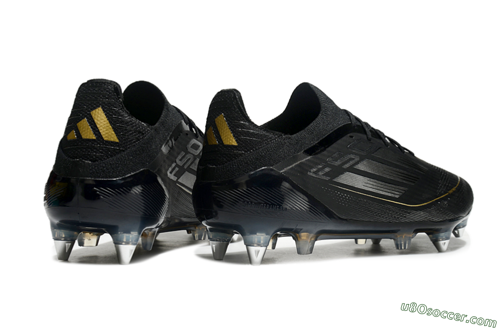 Adidas F50 Elite SG Soft Ground Soccer Cleats - Black/Silver/Gold 6