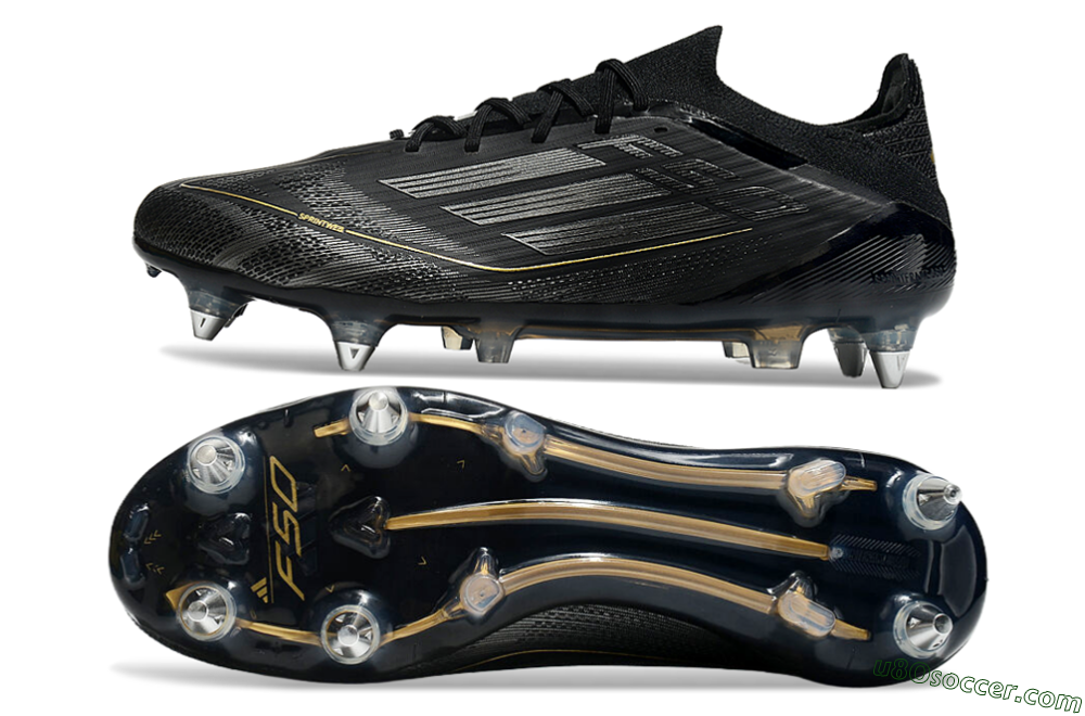 Adidas F50 Elite SG Soft Ground Soccer Cleats - Black/Silver/Gold 0