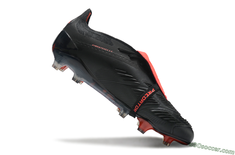 Adidas Predator Elite Tongue FG Firm Ground Soccer Cleats - Black/Silver/Red 4
