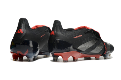 Adidas Predator Elite Tongue FG Firm Ground Soccer Cleats - Black/Silver/Red