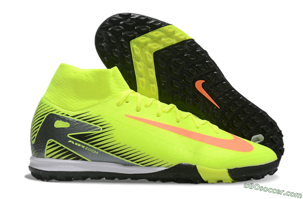 Nike Air Zoom Mercurial Superfly 10 Elite TF Artificial Turf Soccer Shoes - Yellow/Orange/Silver/White 1