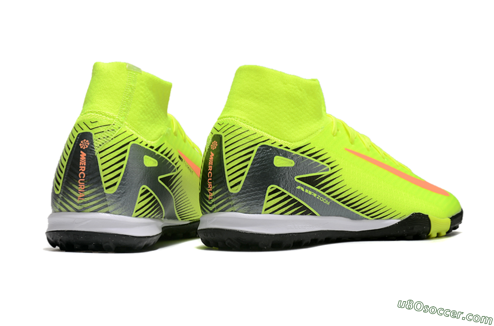 Nike Air Zoom Mercurial Superfly 10 Elite TF Artificial Turf Soccer Shoes - Yellow/Orange/Silver/White 6
