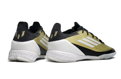 Adidas F50 Pro IC Indoor & Futsal Soccer Shoes - Gold/White/Black