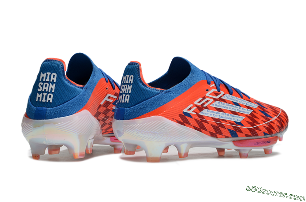 Adidas F50+ Lightstrike Elite FG Firm Ground Soccer Cleats - Red/Blue/White 6