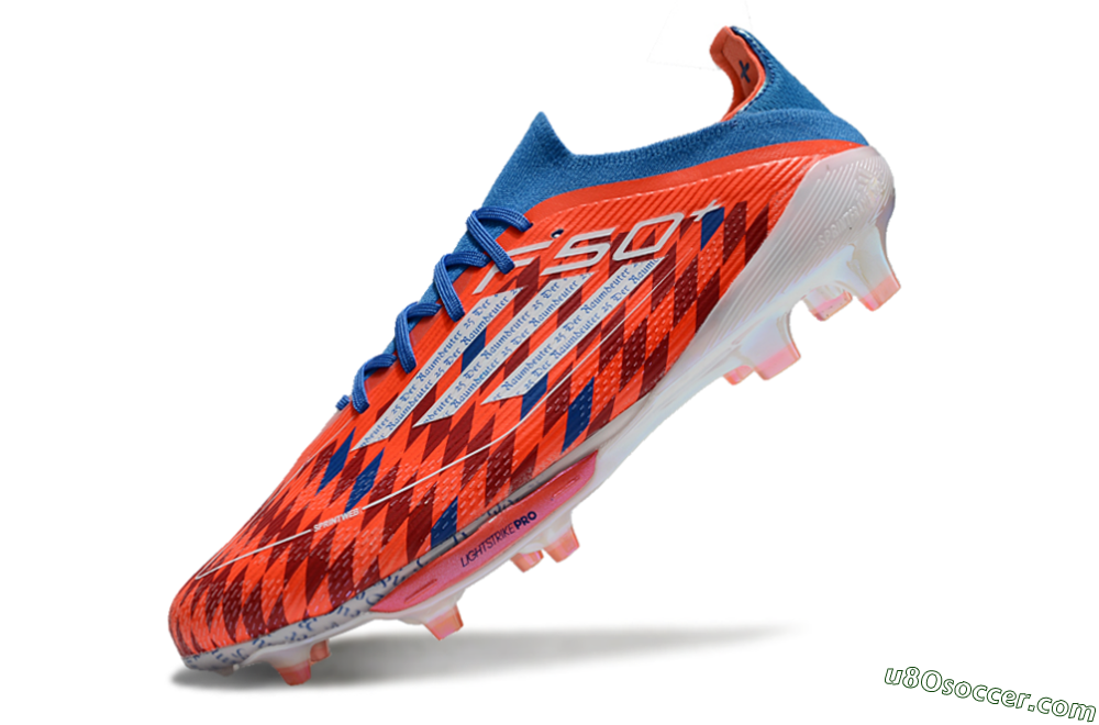Adidas F50+ Lightstrike Elite FG Firm Ground Soccer Cleats - Red/Blue/White 5