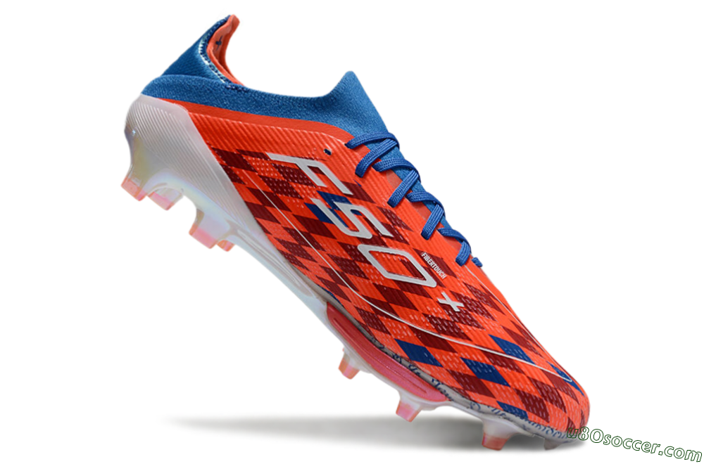 Adidas F50+ Lightstrike Elite FG Firm Ground Soccer Cleats - Red/Blue/White 4