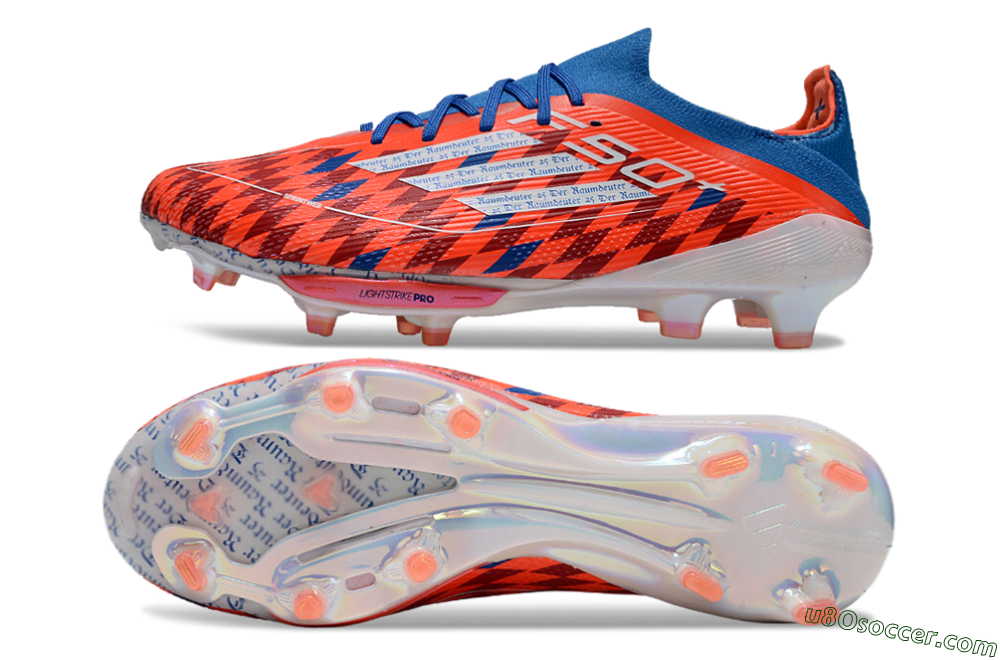Adidas F50+ Lightstrike Elite FG Firm Ground Soccer Cleats - Red/Blue/White 0