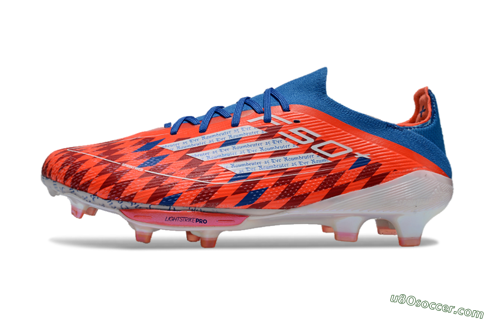 Adidas F50+ Lightstrike Elite FG Firm Ground Soccer Cleats - Red/Blue/White 2