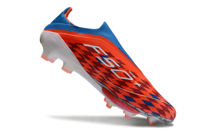 Adidas F50+ Lightstrike Elite Laceless FG Firm Ground Soccer Cleats - Red/Blue/White