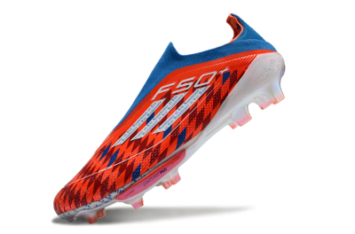 Adidas F50+ Lightstrike Elite Laceless FG Firm Ground Soccer Cleats - Red/Blue/White