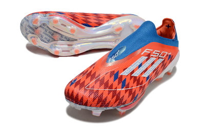 Adidas F50+ Lightstrike Elite Laceless FG Firm Ground Soccer Cleats - Red/Blue/White