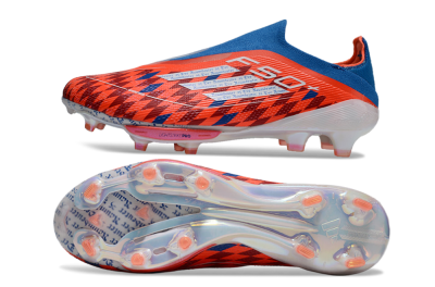 Adidas F50+ Lightstrike Elite Laceless FG Firm Ground Soccer Cleats - Red/Blue/White
