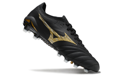 Mizuno Morelia Neo 4 FG Firm Ground Soccer Cleats - Black/Gold/White