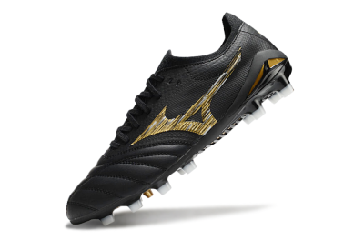 Mizuno Morelia Neo 4 FG Firm Ground Soccer Cleats - Black/Gold/White