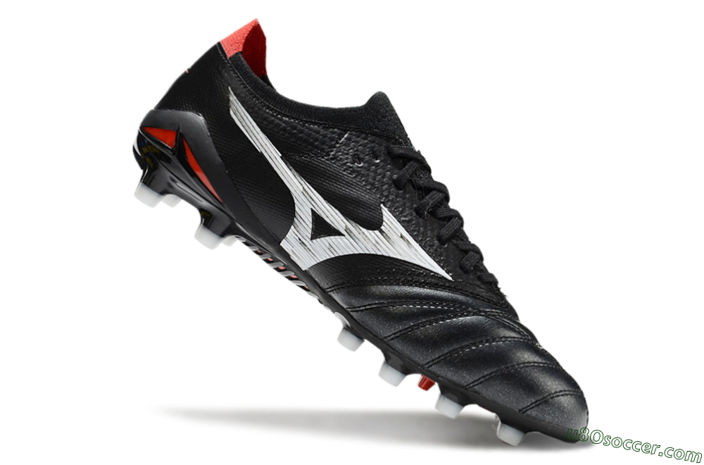 Mizuno Morelia Neo 4 FG Firm Ground Soccer Cleats - Black/White/Red 4