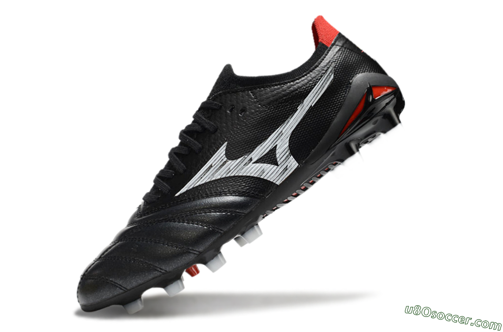 Mizuno Morelia Neo 4 FG Firm Ground Soccer Cleats - Black/White/Red 5