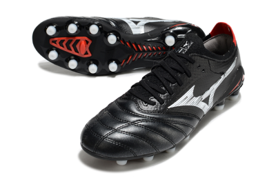 Mizuno Morelia Neo 4 FG Firm Ground Soccer Cleats - Black/White/Red
