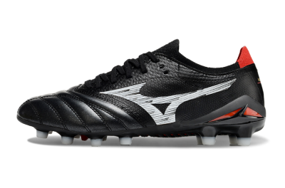 Mizuno Morelia Neo 4 FG Firm Ground Soccer Cleats - Black/White/Red