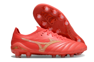 Mizuno Morelia Neo 4 FG Firm Ground Soccer Cleats - Red/Gold