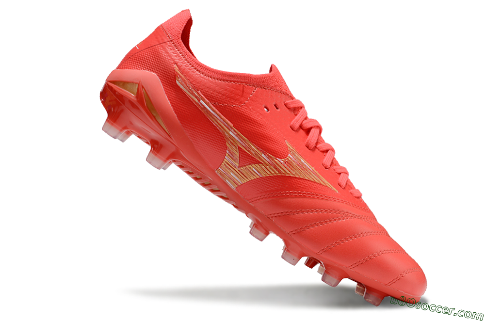 Mizuno Morelia Neo 4 FG Firm Ground Soccer Cleats - Red/Gold 4
